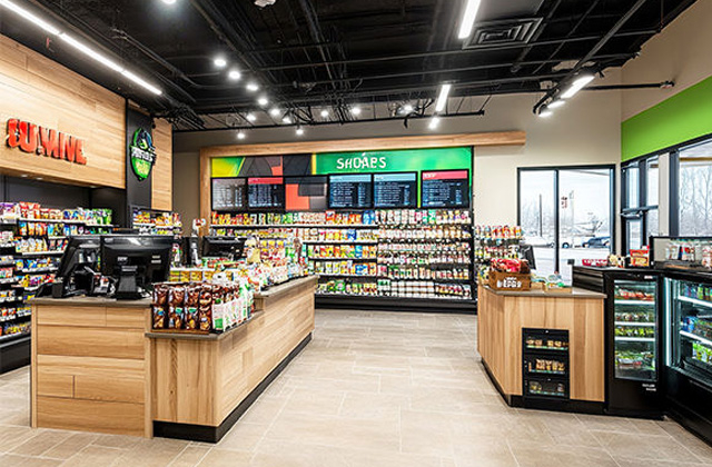 Import Food Store shelf